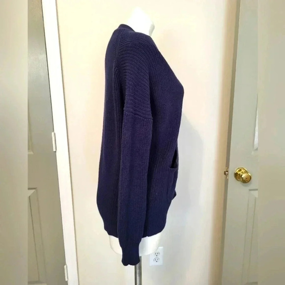 J.Crew Cotton/Cashmere Blue Button Up V-Neckline Sweater Cardigan(XXS) - Picture 5 of 13